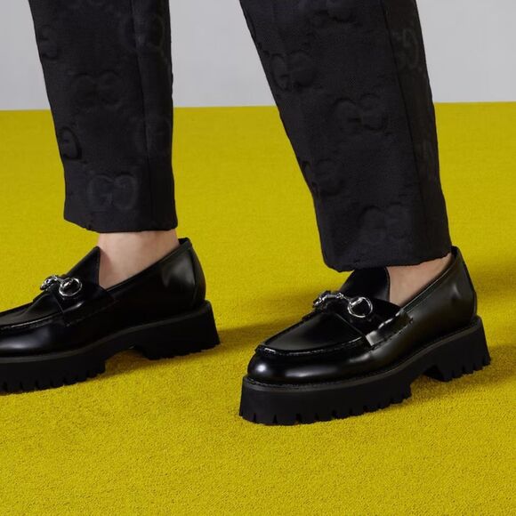 Gucci Leather Loafer with Horsebit Black Size 40 / 10 - Picture 2 of 13